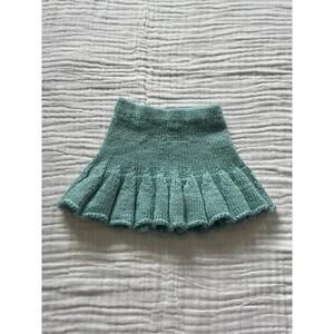 Hand knit pleated skirt